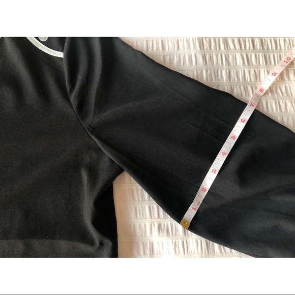 Spense Black Blouse with White and Button Details - Picture 12 of 14